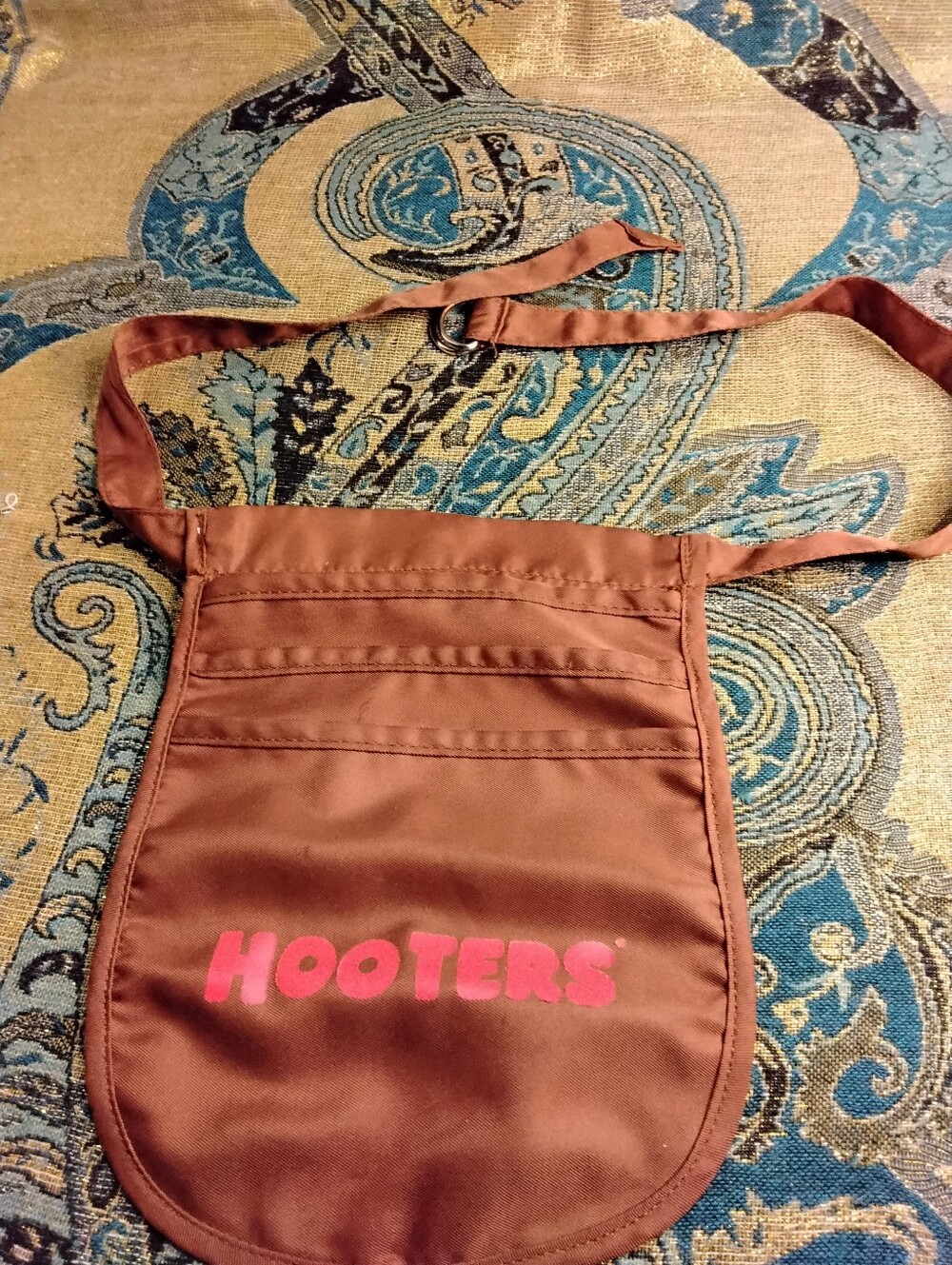 Authentic Hooters Girl Uniform Brown Money Pouch